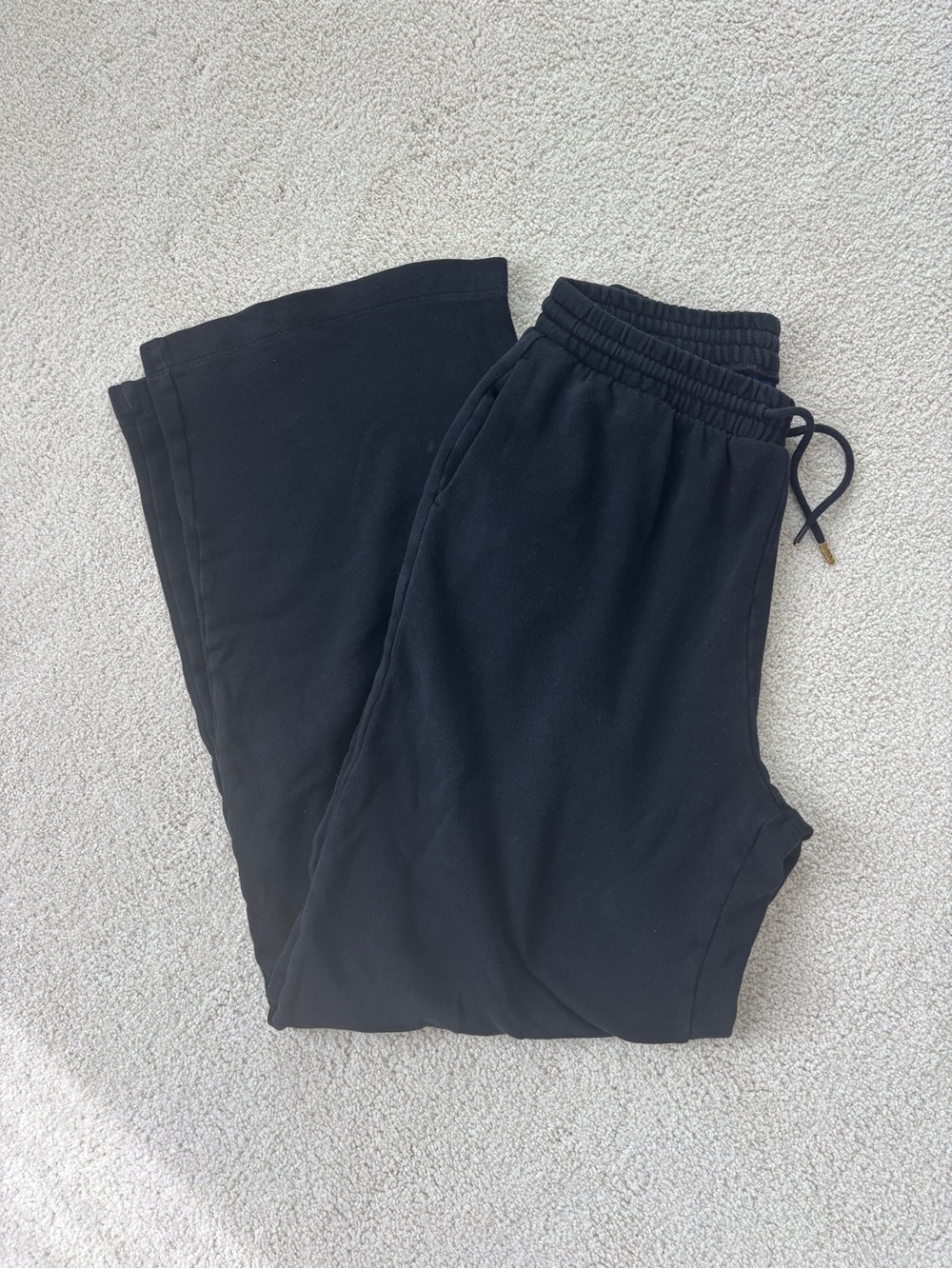 Old Navy Black Wide-Leg Drawstring Jogger Pants